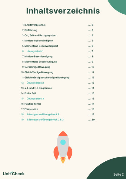 Physik Grundlagen - Bewegung (20 Seiten PDF)